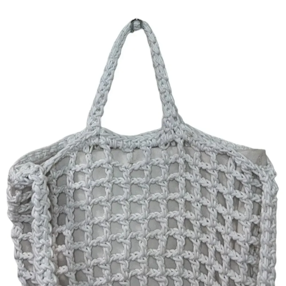 Madewell Women's 'The Crocheted Shoulder Bag' Cross-Body, Knit, White, One-Size